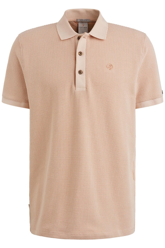 POLO MET WAFELSTRUCTUUR CPSS2504889 7106 CREAM TAN